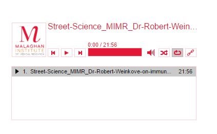 MIMR Audio Player Street Science Rob WEinkove immunotherapy 2017 03 16